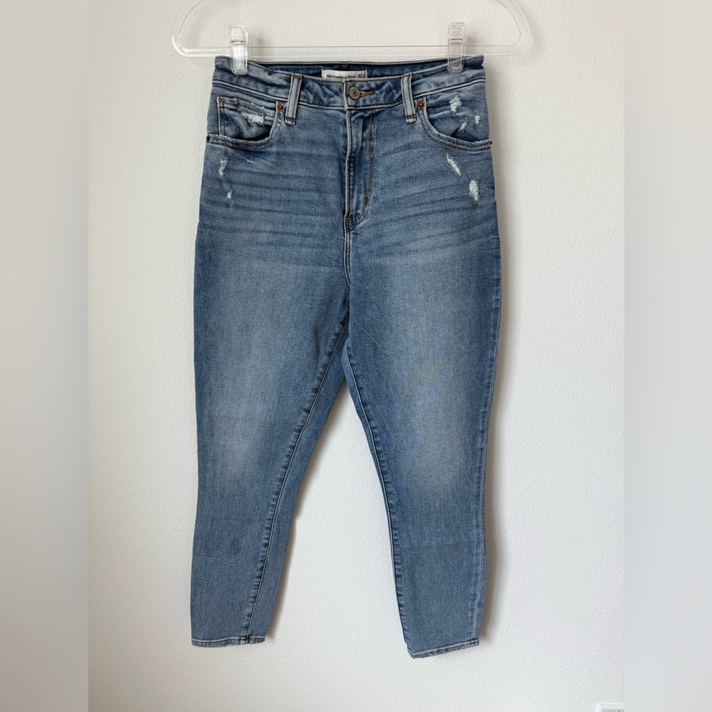 Abercrombie & Fitch Curve Love Super Skinny High Rise Ankle Jeans size 4